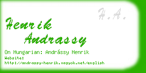 henrik andrassy business card