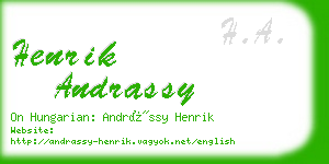 henrik andrassy business card